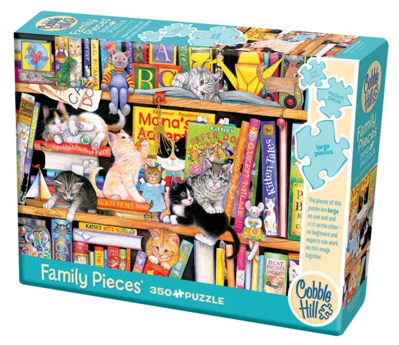Puzzle Pièces XXL - Storytime Kittens - 200 à 499 pièces de Cobble Hill – boîte 2 sur 2