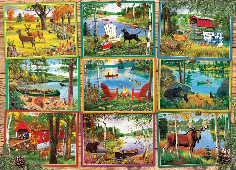 Puzzle Postcards from Lake Country - 1000 pièces van Cobble Hill – doos