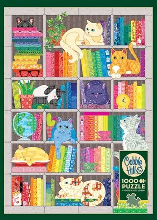 Puzzle Rainbow Cat Quilt - 1000 pièces von Cobble Hill – Schachtel 2 von 2