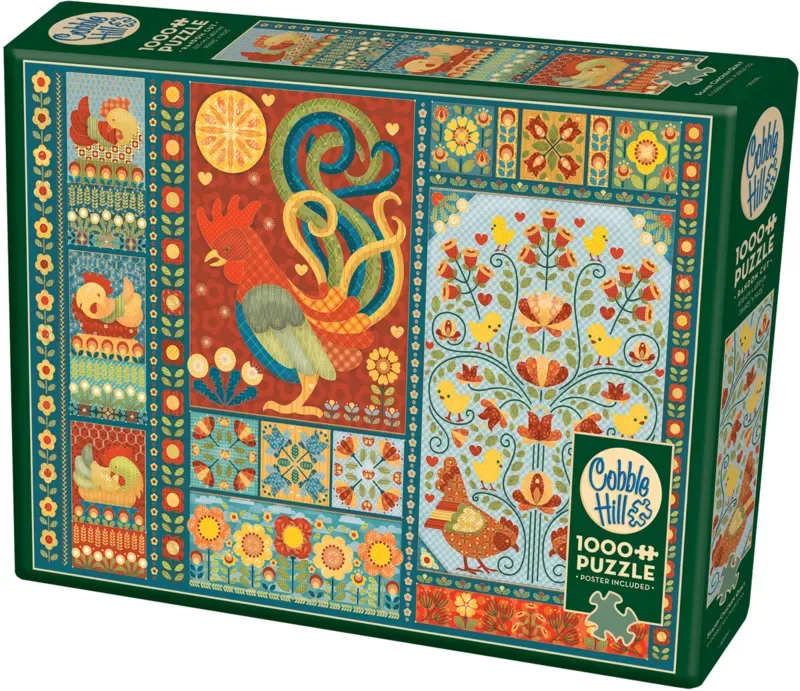 Puzzle Scandi Chicken Quilt - 1000 pièces from Cobble Hill – box 2 of 2