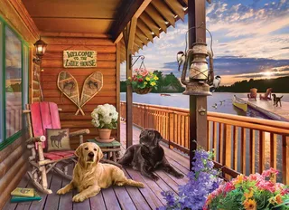Puzzle Welcome to the Lake House - 1000 pièces van Cobble Hill – doos 1 van 2