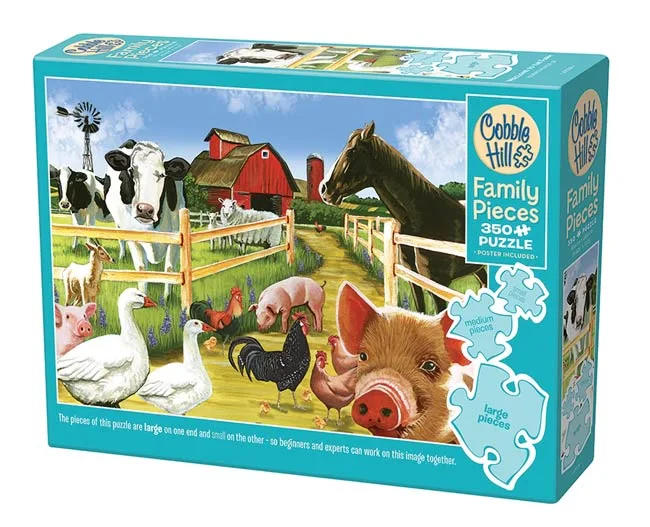 Welcome to the Farm (350) - familiepuzzel von Cobble Hill – Schachtel