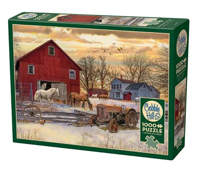 Winter on the Farm (1000) de Cobble Hill – boîte
