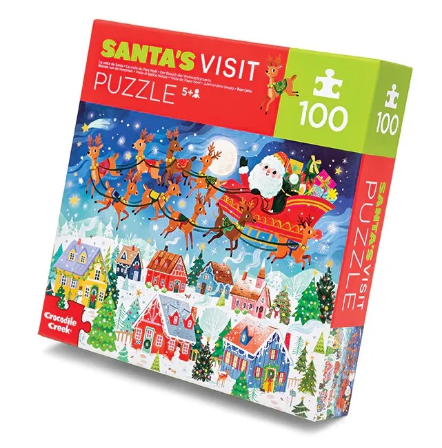 Bezoek van de kerstman (100) van Crocodile Creek – doos