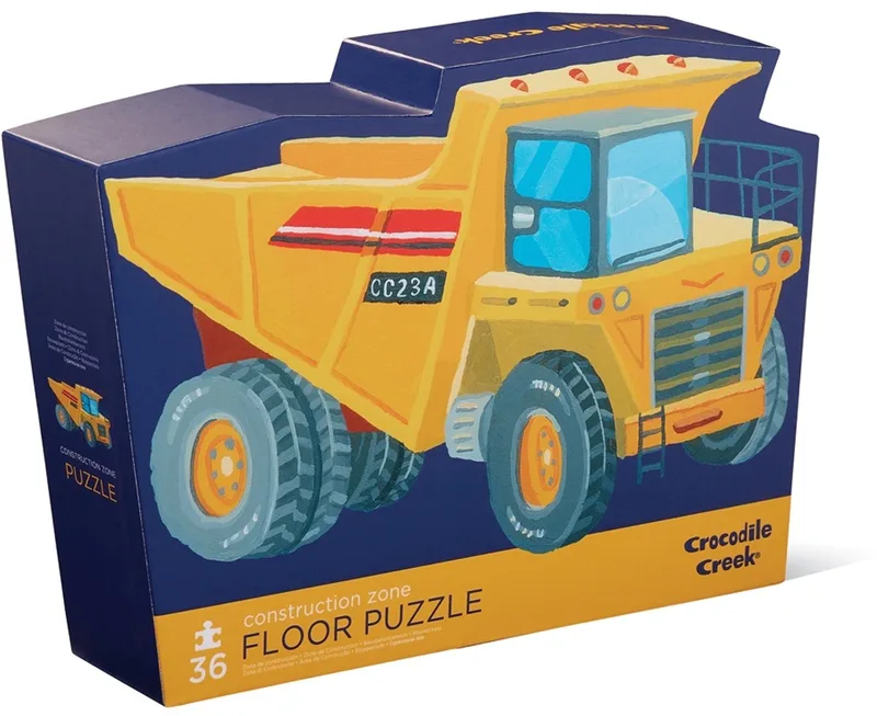 Bulldozer puzzel met voertuigen de Crocodile Creek, édition Multicolore – boîte