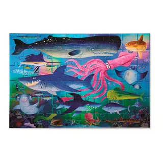 Foliepuzzel Shimmering Sharks - 60 stukjes fra Crocodile Creek, Flerfarvet-udgave – æske 2 af 6