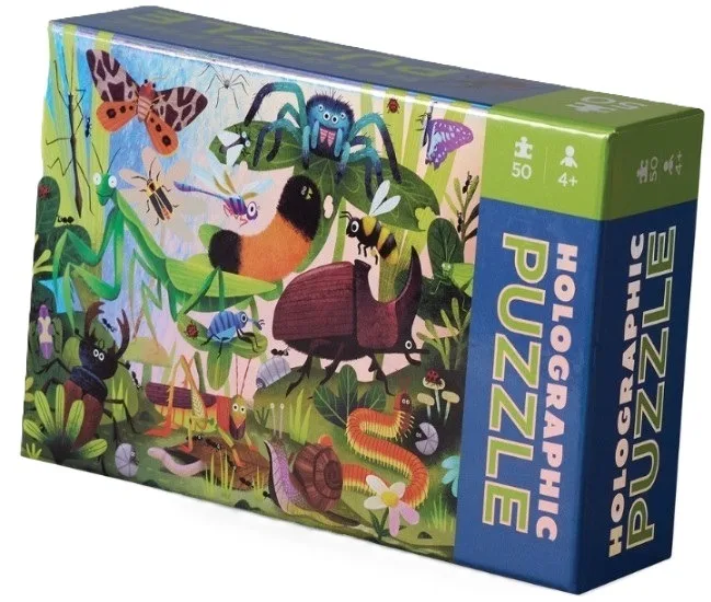 Holografische puzzel - Insecten in de tuin (50) from Crocodile Creek – box