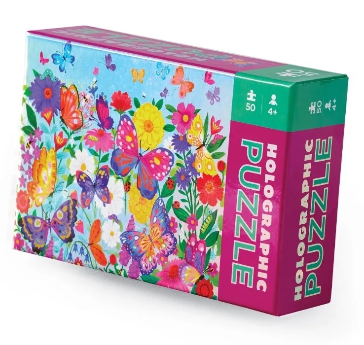 Holografische puzzel - Vlindertuin (50) from Crocodile Creek – box