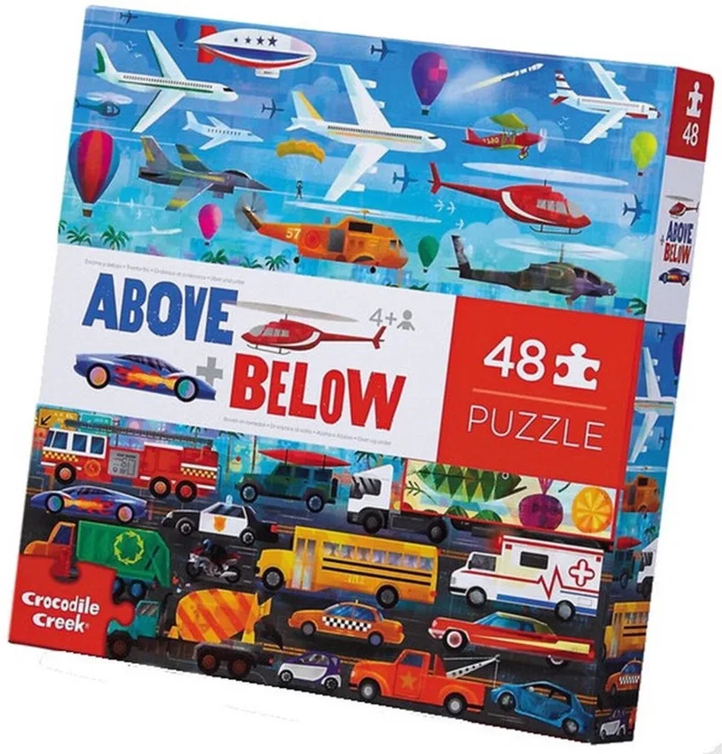 Puzzel Above & Below Things That Go - 48 stukjes de Crocodile Creek, édition Diverse kleuren – boîte