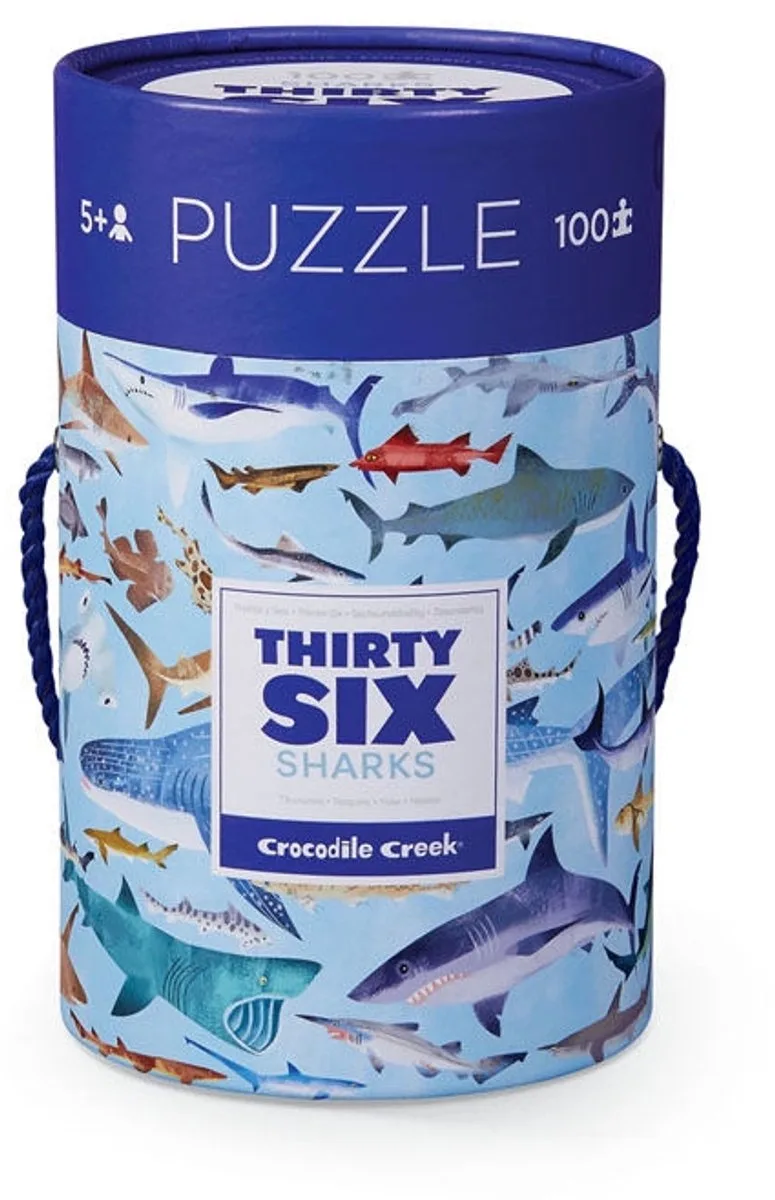 Puzzel Sharks - 100 stukjes van Crocodile Creek, editie Meerkleurig – doos