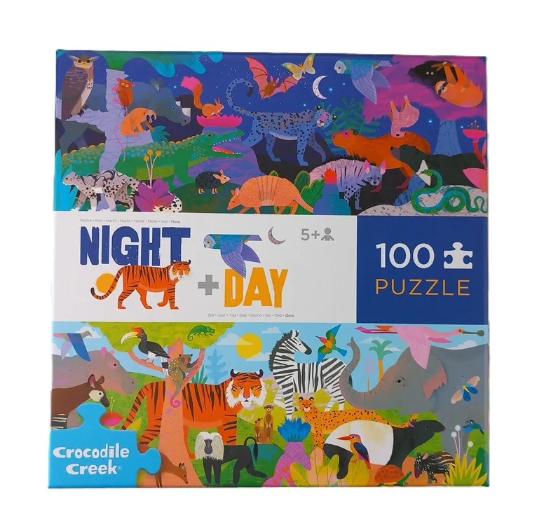 Puzzel tegenstellingen - Nacht + Dag (100) van Crocodile Creek – doos