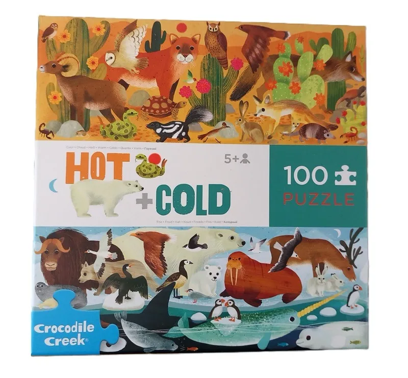 Puzzel tegenstellingen - Warm + Koud (100) van Crocodile Creek – doos