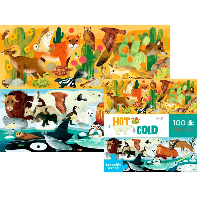Puzzel tegenstellingen - Warm + Koud (100) von Crocodile Creek – Schachtel 2 von 2