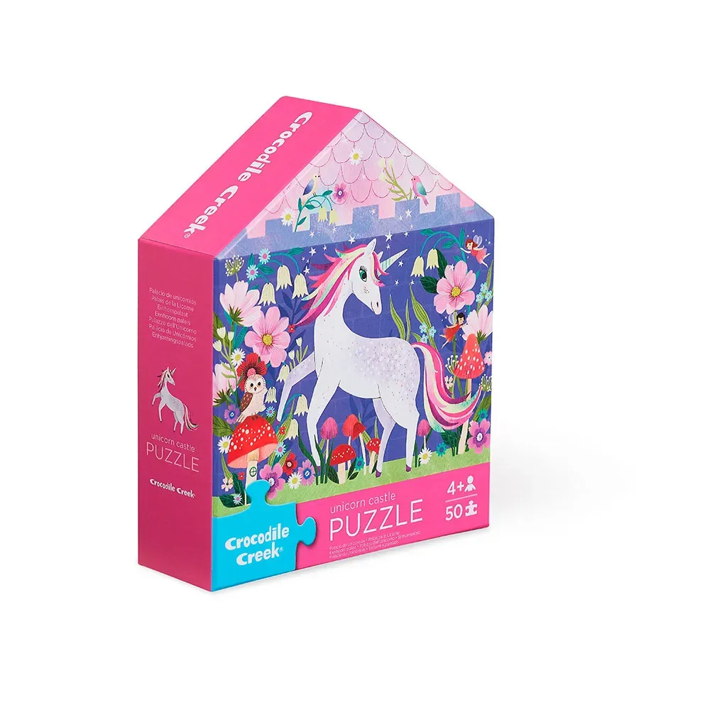 Unicorn Castle House Pussel 50 Bitar från Crocodile Creek – kartong