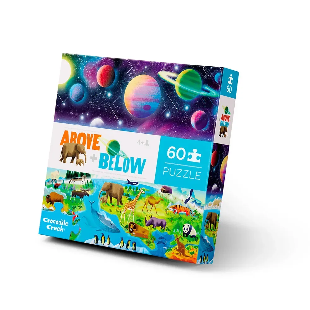 Up And Down/earth And Space Pussel 60 Bitar från Crocodile Creek – kartong