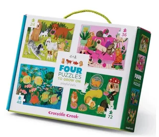 Vier huisdieren puzzels (24, 36, 48, 72) von Crocodile Creek – Schachtel 1 von 2