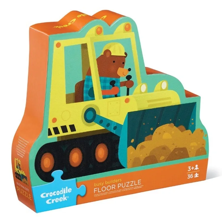 Vloerpuzzel Bezige Bouwers (36) de Crocodile Creek – boîte