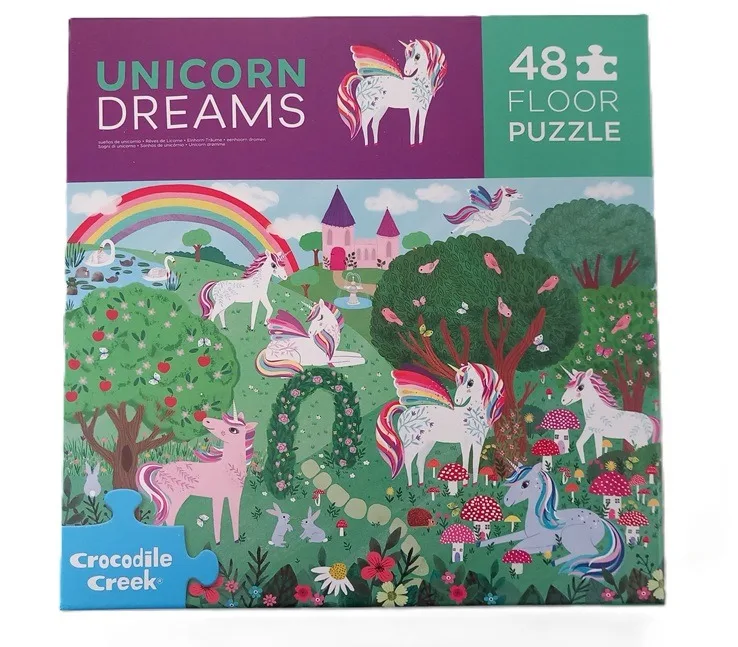 Vloerpuzzel Eenhoorn Dromen (48) från Crocodile Creek – kartong 1 av 2