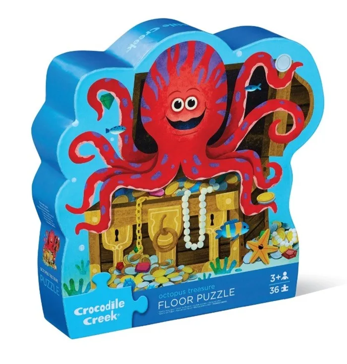 Vloerpuzzel Octopus Schat (36) van Crocodile Creek – doos