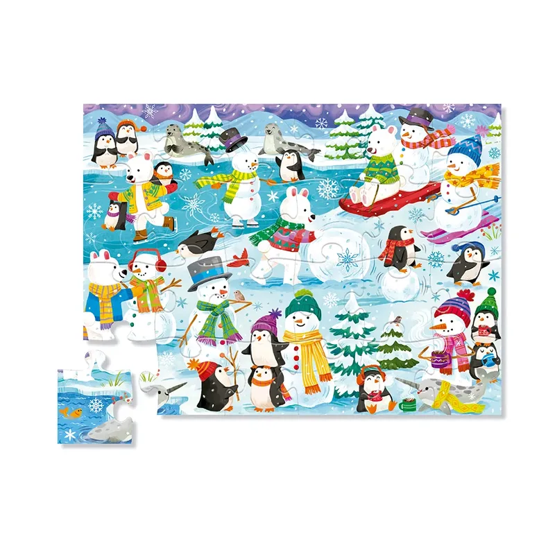 Vloerpuzzel Snow Day! - 24 stukjes from Crocodile Creek, Multicolour edition – box 2 of 2