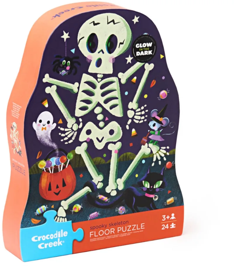 Vloerpuzzel Spooky Skeleton - 24 stukjes from Crocodile Creek, Multicolour edition – box
