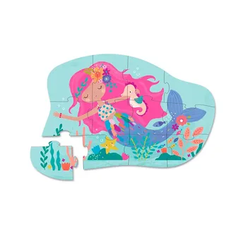 Zeemeermin puzzel - Mermaid Dreams - 12 stukjes - vanaf 2 jaar fra Crocodile Creek, Flerfarvet-udgave – æske 2 af 2