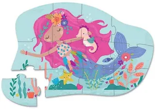 Zeemeermin puzzel - Mermaid Dreams - 12 stukjes - vanaf 2 jaar fra Crocodile Creek, Flerfarvet-udgave – æske 1 af 2