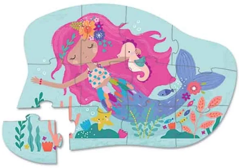 Zeemeermin puzzel - Mermaid Dreams - 12 stukjes - vanaf 2 jaar from Crocodile Creek, Multicolour edition – box
