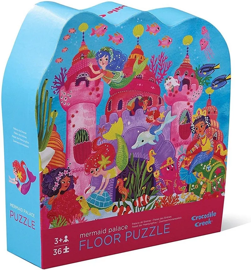 Zeemeermin puzzel met dieren de Crocodile Creek, édition Multicolore – boîte