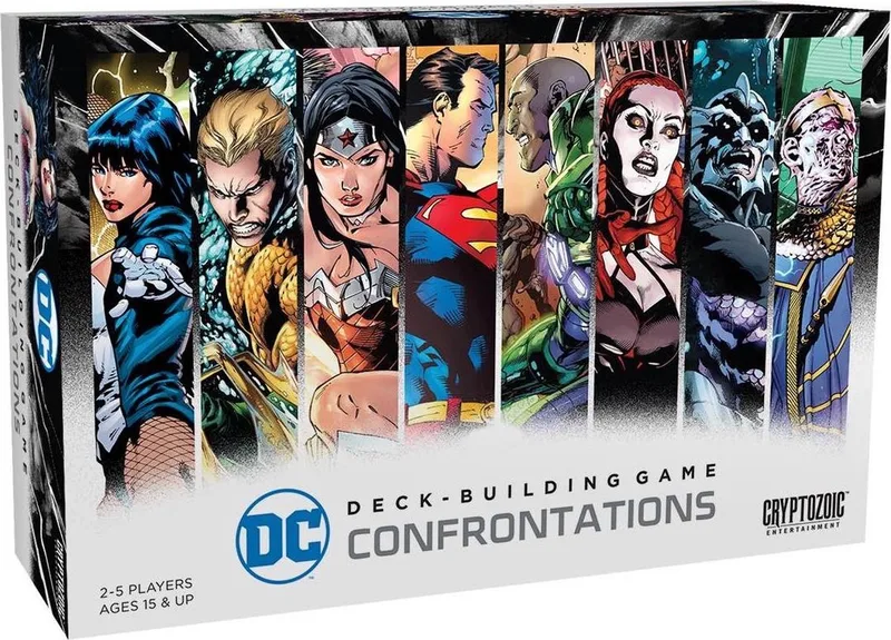 DC Comics Deckbuilding Game Confrontations fra Cryptozoic Entertainment – æske
