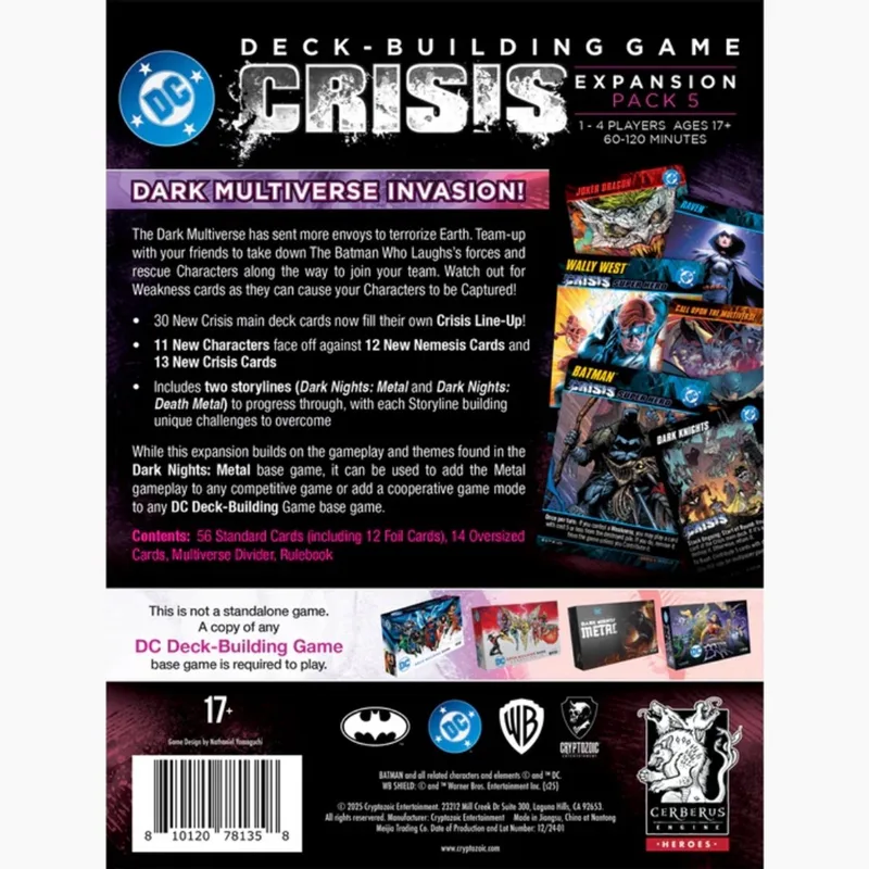 DC Deck-Building Game: Crisis Expansion Pack 5 - Death Metal - Uitbreiding - Engelstalig from Cryptozoic Entertainment – box