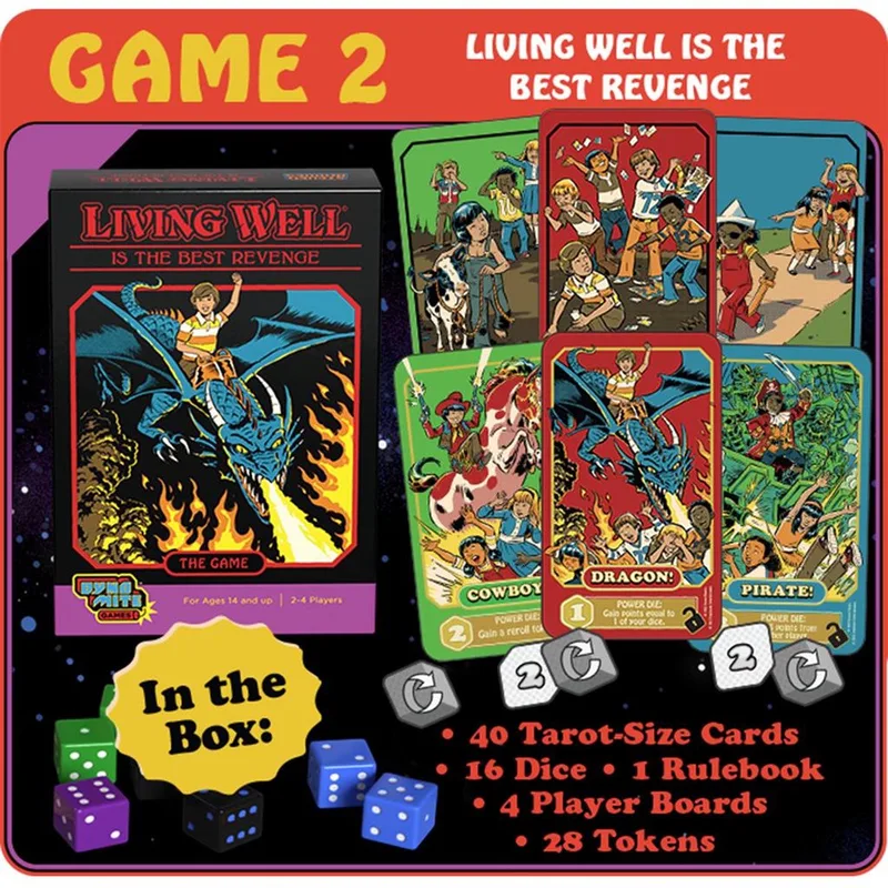 Steven Rhodes Living Well Is the Best Revenge - Kaartspel - Engelstalig van Cryptozoic Entertainment – doos
