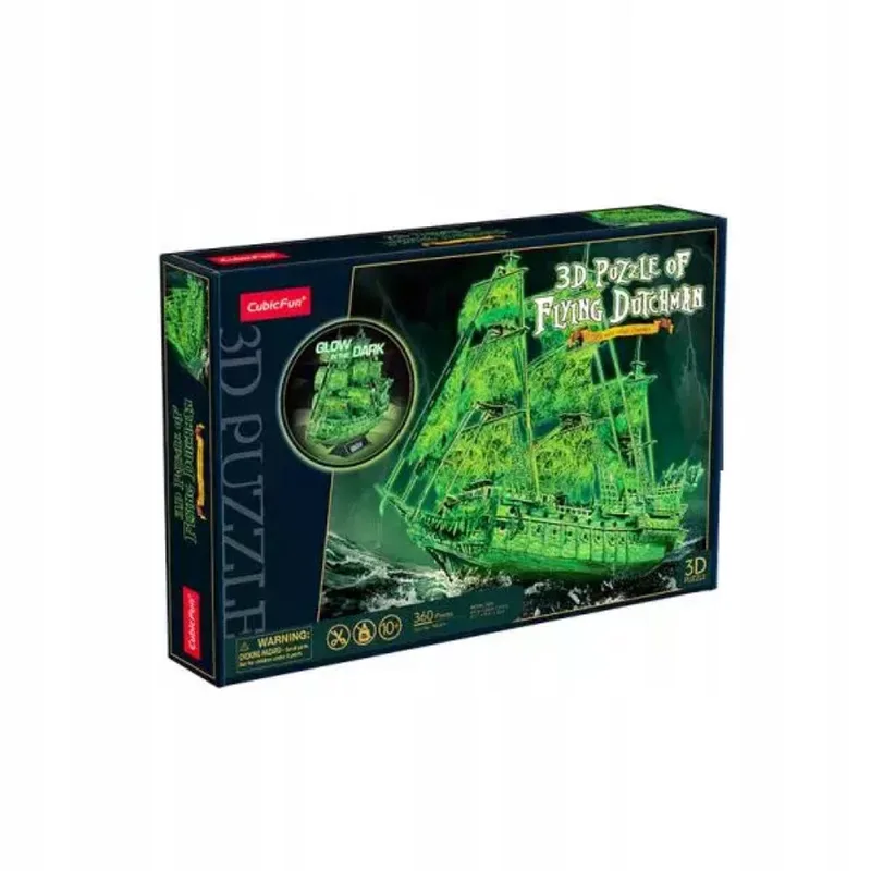 3D Vliegende Hollander Puzzel - Lichtgevend in het Donker de CubicFun, édition Multicolore – boîte
