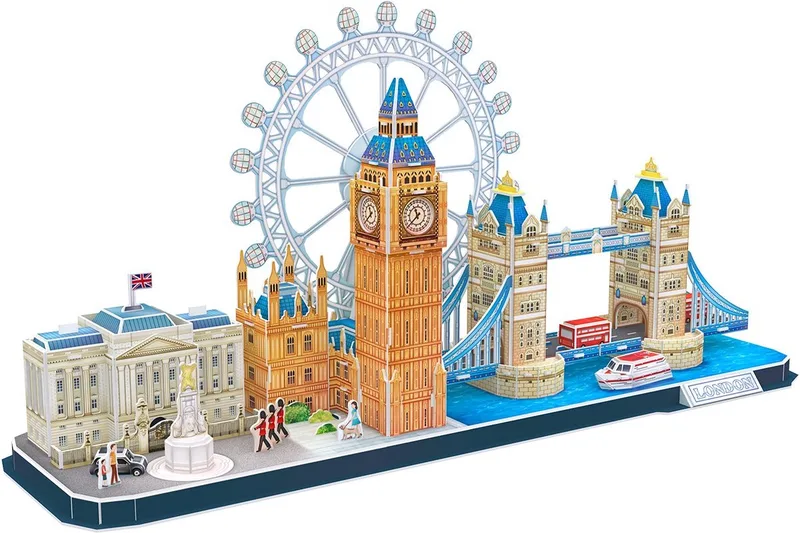Cubic Fun - 3D-puzzel - City Line Londen - 107 stukjes fra CubicFun, Flerfarvet-udgave – æske