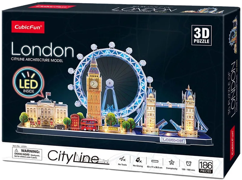 Cubic Fun 3d Puzzel City Line London LED (2010331) from CubicFun, Multicolour edition – box