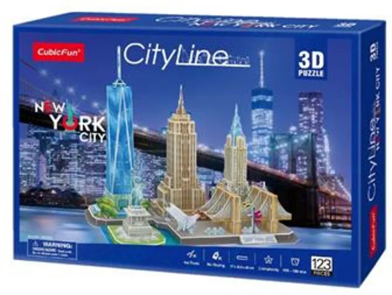Cubic Fun 3D-puzzel City Line New York City - 123 stukjes - Vanaf 8 jaar van CubicFun, editie Meerkleurig – doos