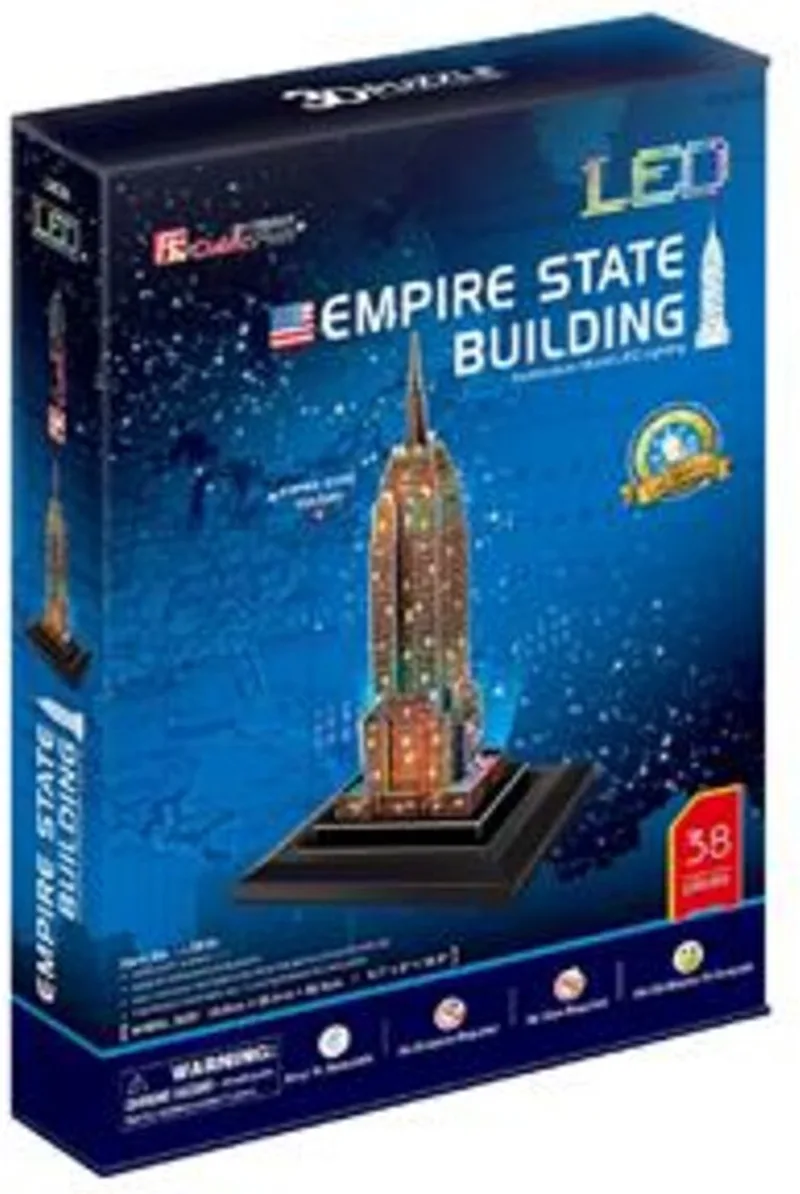 Cubic Fun - 3D Puzzel - Empire State Building LED from CubicFun, Multicolour edition – box
