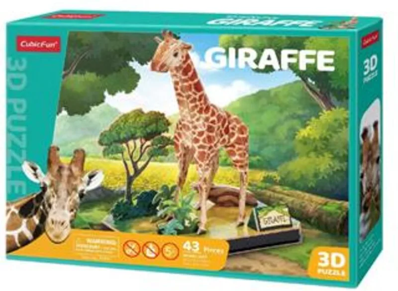 Cubic Fun 3D Puzzel Giraffe de CubicFun, édition Multicolore – boîte