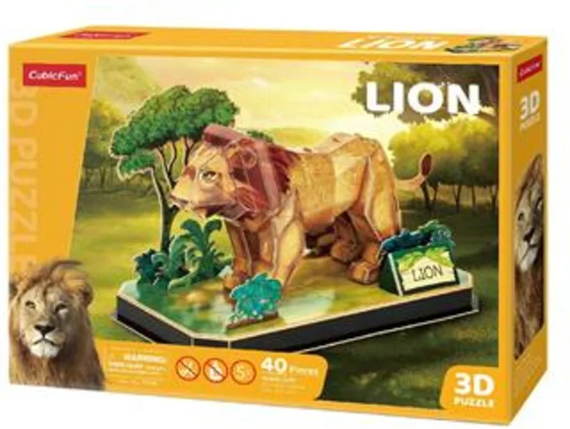 Cubic Fun - 3D-puzzel leeuw - 40 stukjes från CubicFun, utgåva Flerfärgad – kartong