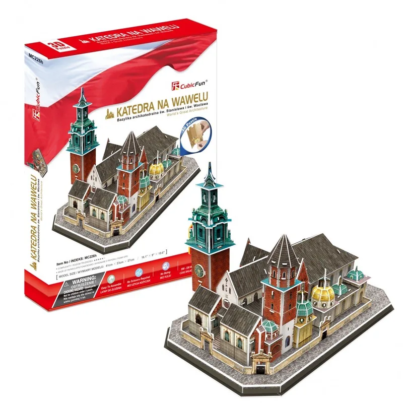 Cubic Fun 3D puzzel Wawel Kathedraal 101 stukjes educatief speelgoed. von CubicFun, Ausgabe Mehrfarbig – Schachtel