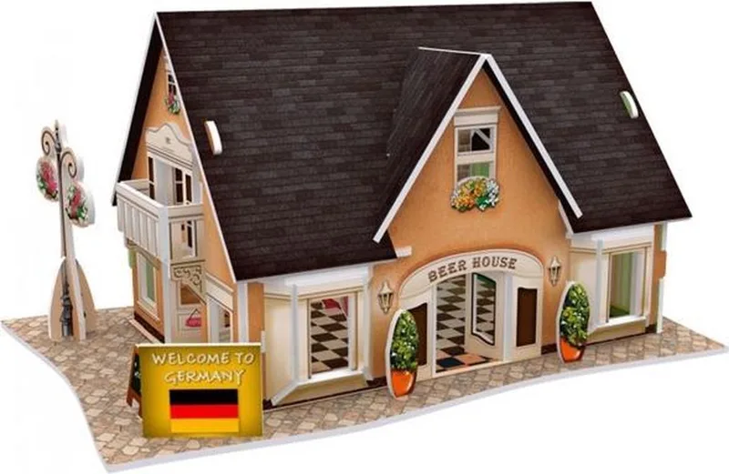 Cubicfun 3d Puzzel Beer House Germany 16,5 Cm Foam 42 Stukjes de CubicFun, édition Multicolore – boîte