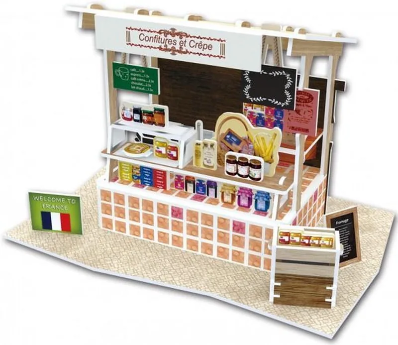 Cubicfun 3d Puzzel Crepe Stall France 16,5 Cm Foam 37 Stukjes van CubicFun, editie Meerkleurig – doos