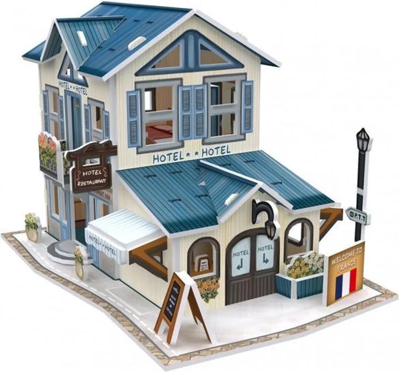 Cubicfun 3d Puzzel Hotel France 16,5 Cm Foam 32 Stukjes de CubicFun, édition Multicolore – boîte
