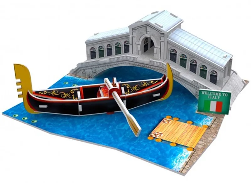 Cubicfun 3d Puzzel Rialto Bridge Italy 16,5 Cm Foam 29 Stukjes van CubicFun, editie Meerkleurig – doos