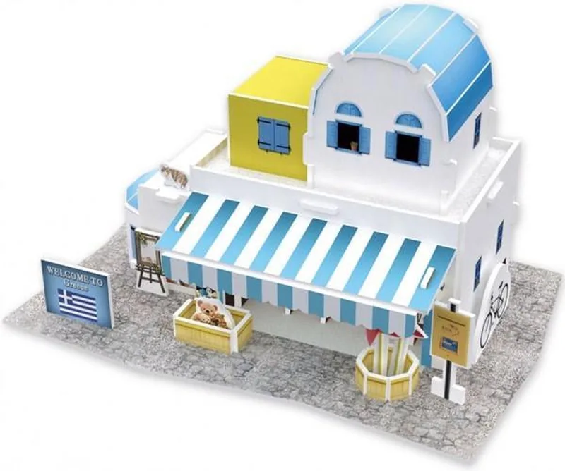 Cubicfun 3d Puzzel Souvenir Shop Greece Foam 43 Stukjes van CubicFun, editie Meerkleurig – doos