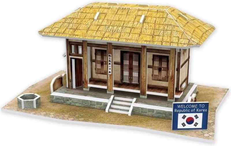 Cubicfun 3d Puzzel Thatched House 16,5 Cm Foam 35 Stukjes van CubicFun, editie Meerkleurig – doos