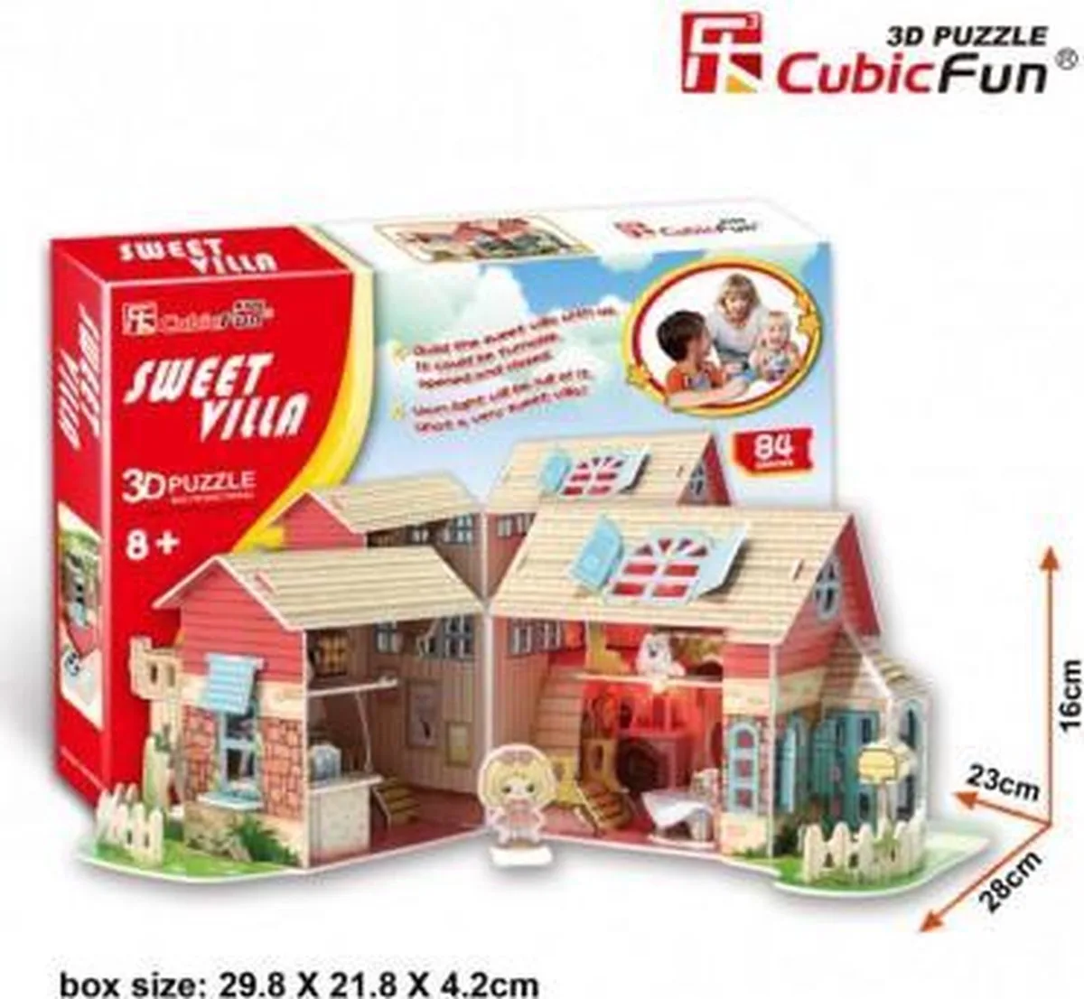 kids - Sweet villa - 3D puzzel poppenhuis van CubicFun – doos