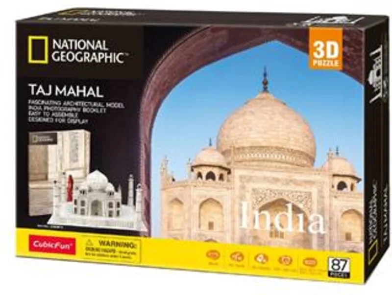 National Geographic - 3D-puzzel - Taj Mahal van CubicFun, editie Meerkleurig – doos