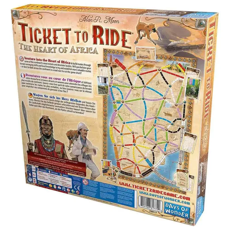 Asmodee Jeu De Société Aventureros Al Tren El Corazon De Africa de Days of Wonder – boîte 2 sur 4