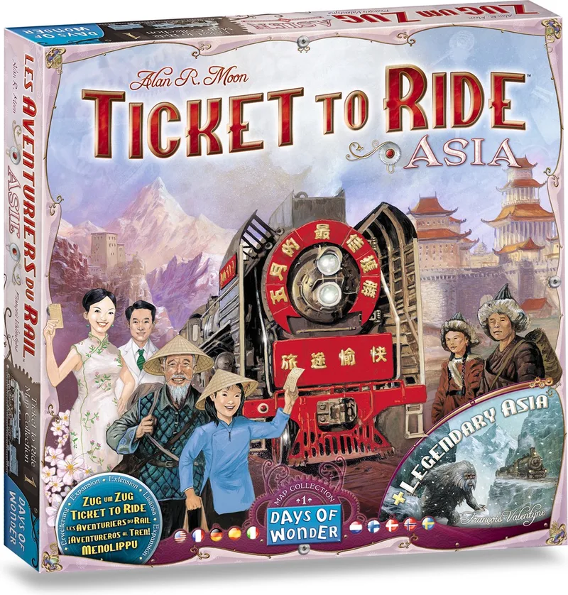 Ticket to Ride Asia - Uitbreiding - Bordspel - 6 Spelers from Days of Wonder – box